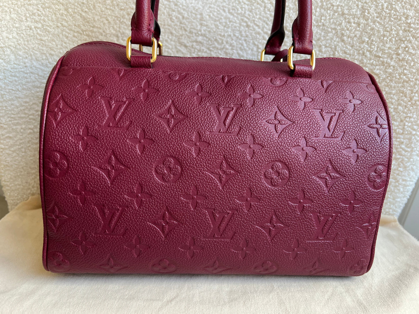 Louis Vuitton Speedy 25 Raisin Empreinte (RRP £1,840)