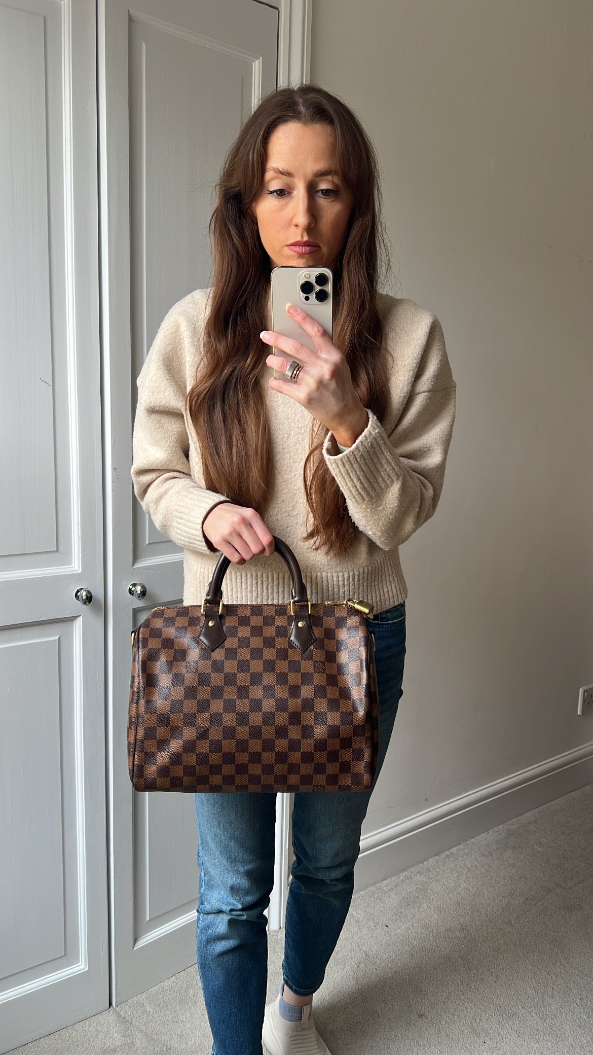 Louis Vuitton Speedy Bandouliere 30 Damier Ebene (RRP £1490)