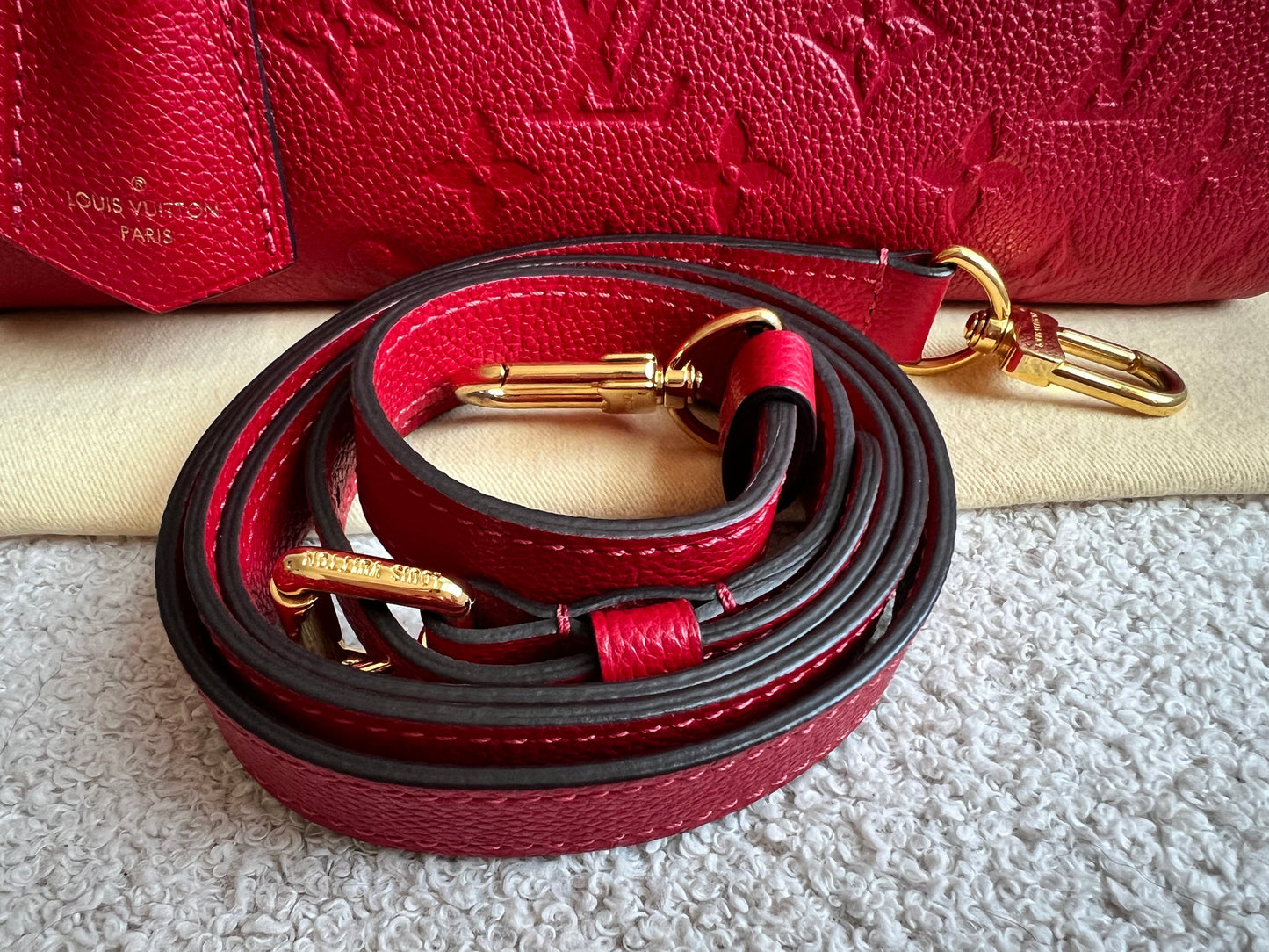Louis Vuitton Speedy 25 Red Empreinte (RRP £1,840)