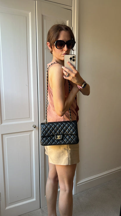 Chanel Medium Classic Flap in Black Lambskin Gold hardware (RRP £9090)