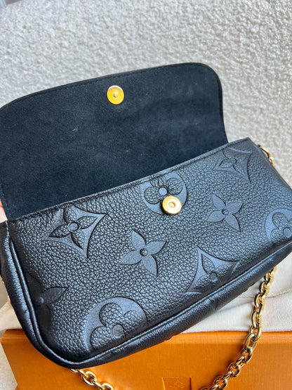 Louis Vuitton Ivy Wallet on Chain Bag Black Empreinte (RRP £1,460)
