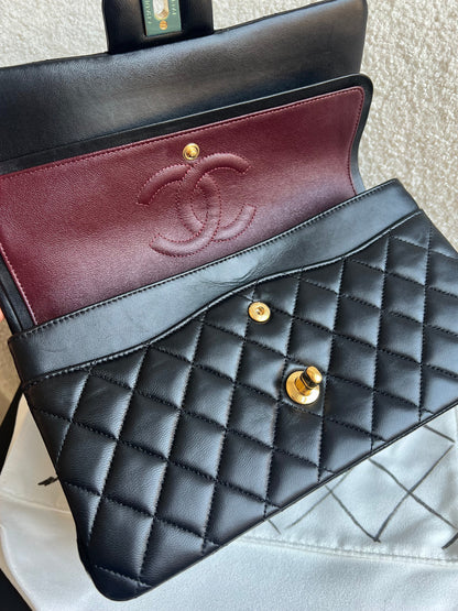 Chanel Medium Classic Flap in Black Lambskin Gold hardware (RRP £9090)