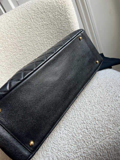 Chanel XL Black Caviar Grand Shopper Tote Gold Hardware (GST)