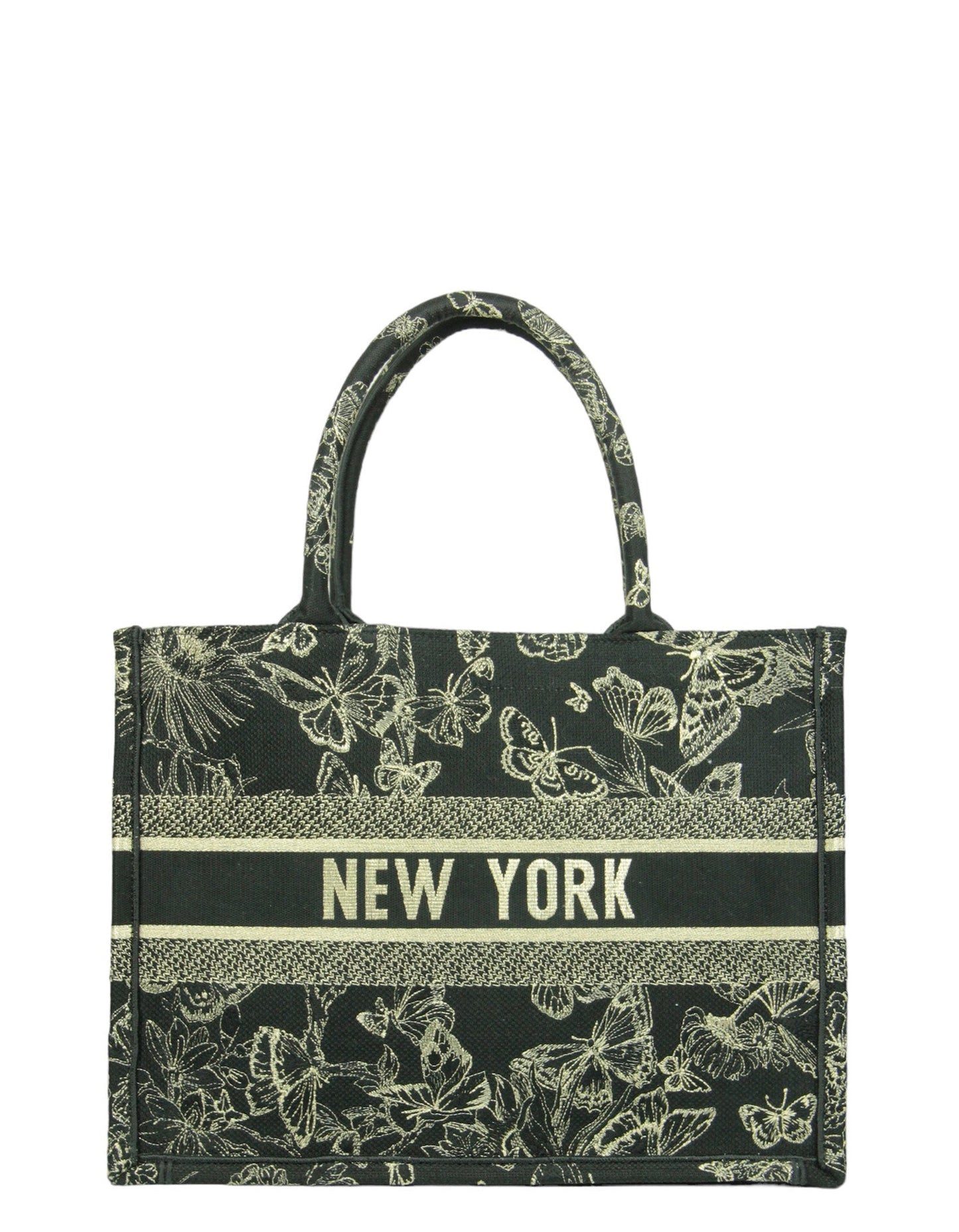 Dior Book Tote Leather Tote Bag Black