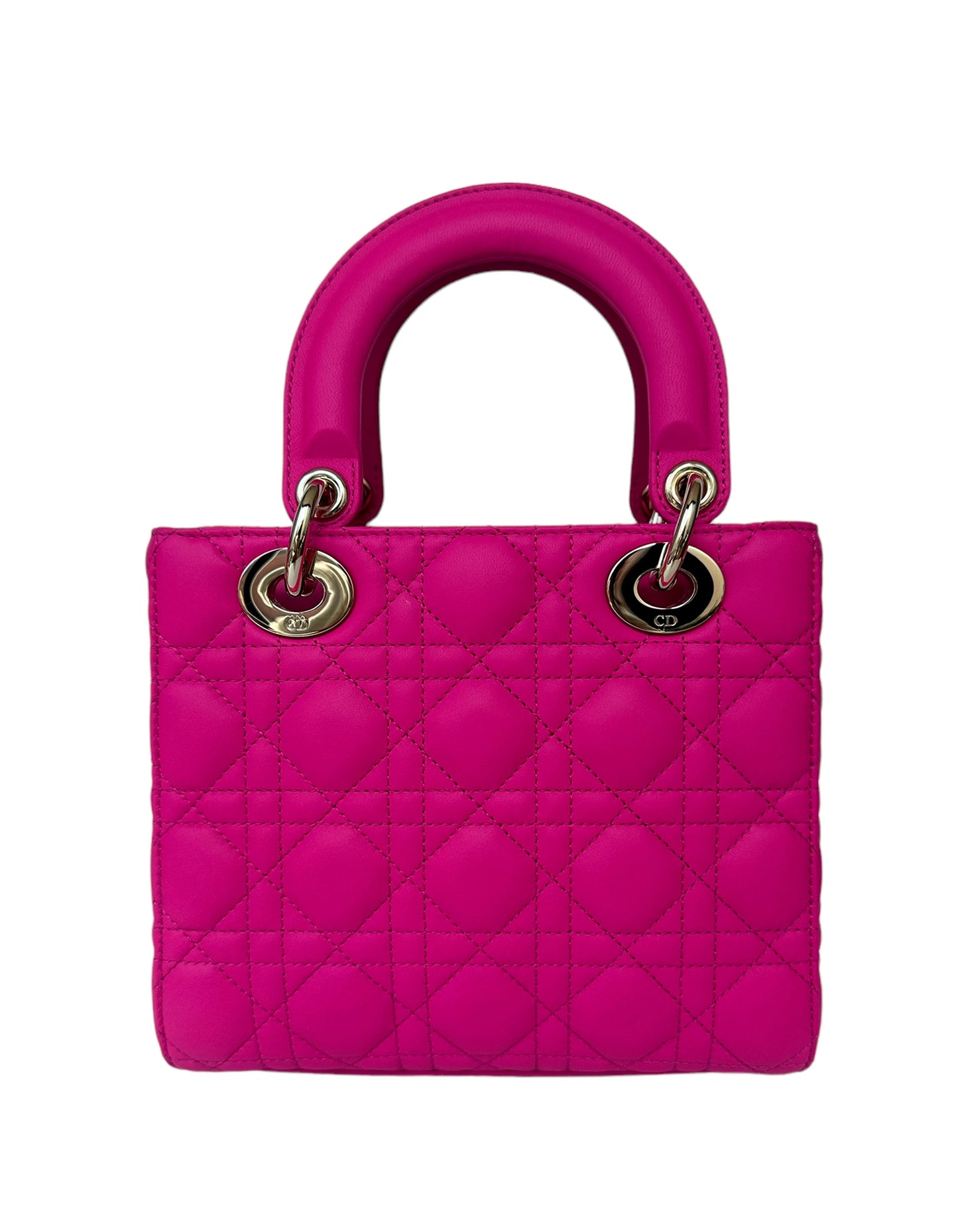 Dior 2023 Pink Leather My Abcdior Small Lady Dior Bag