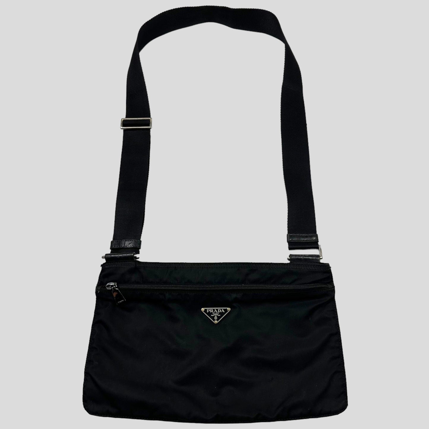 Prada Milano 00’s Nylon Rectangle Crossbody Bag