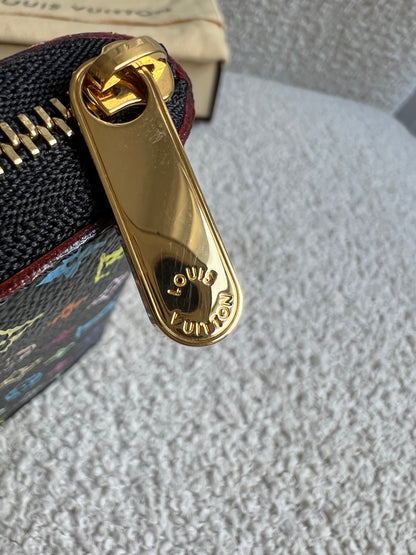 Louis Vuitton Zippy Coin Purse in Black Multicolore Monogram