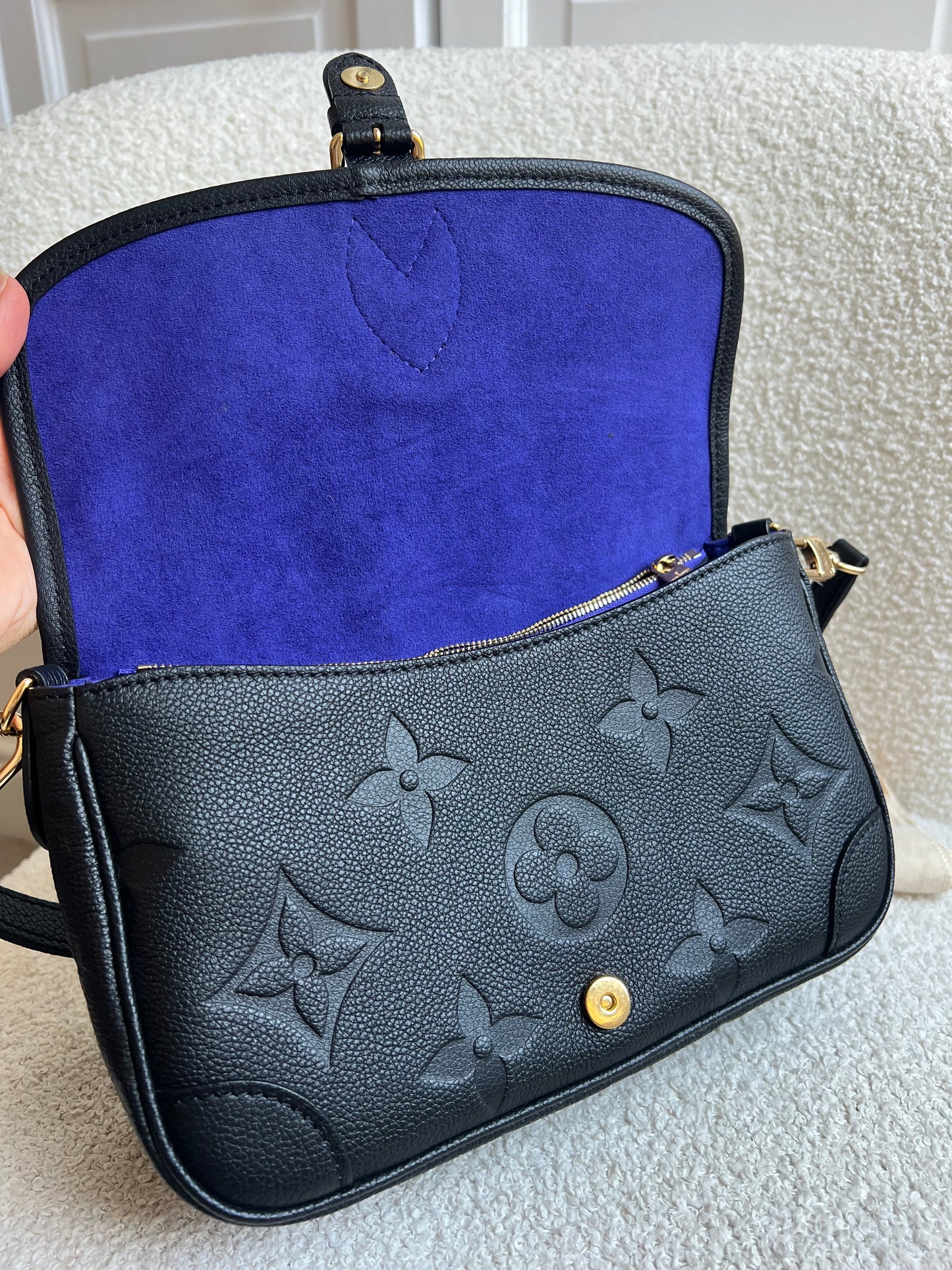 Louis Vuitton Diane Satchel Black Empreinte (RRP £2,120)