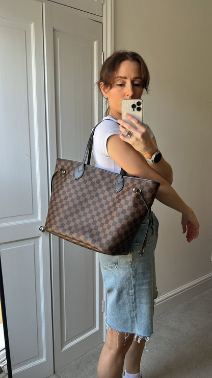 Louis Vuitton Neverfull MM Damier Ebene Cherry Interior (RRP £1,430)