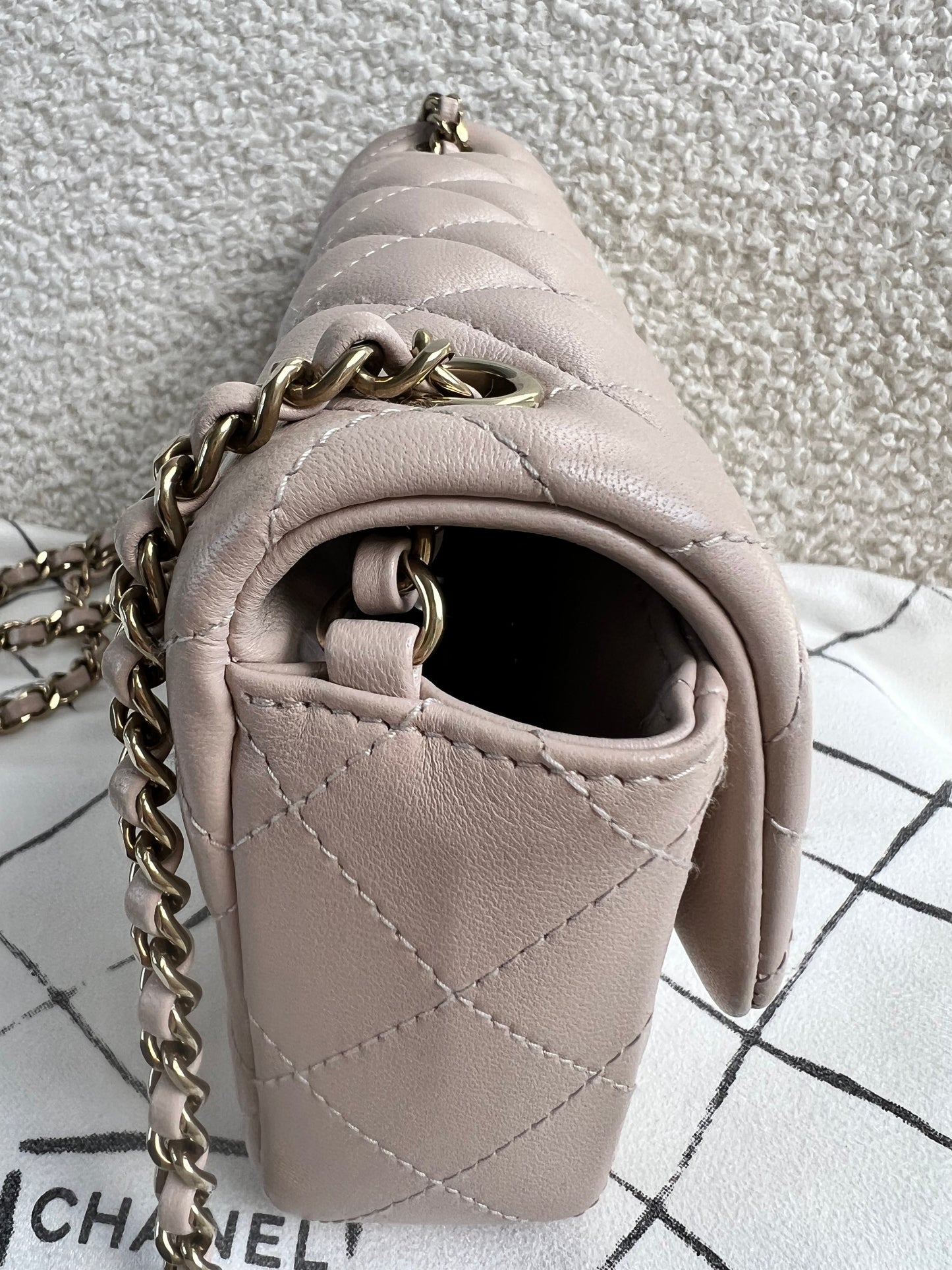 Chanel Mini Rectangular Classic Flap in Lambskin (RRP £4,390)