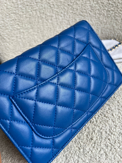 Chanel Blue Lambskin Wallet on Chain (RRP £2,930)