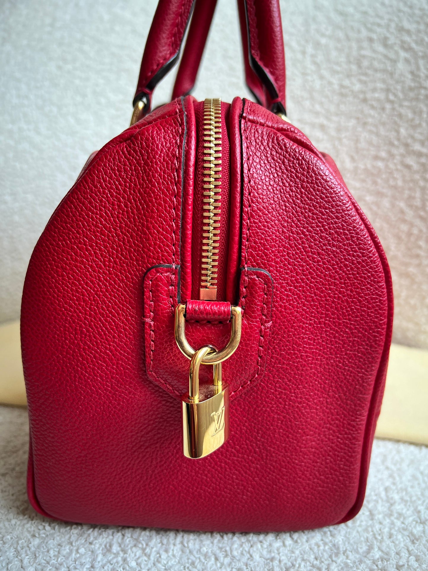 Louis Vuitton Speedy 25 Red Empreinte (RRP £1,840)