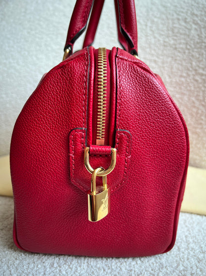 Louis Vuitton Speedy 25 Red Empreinte (RRP £1,840)
