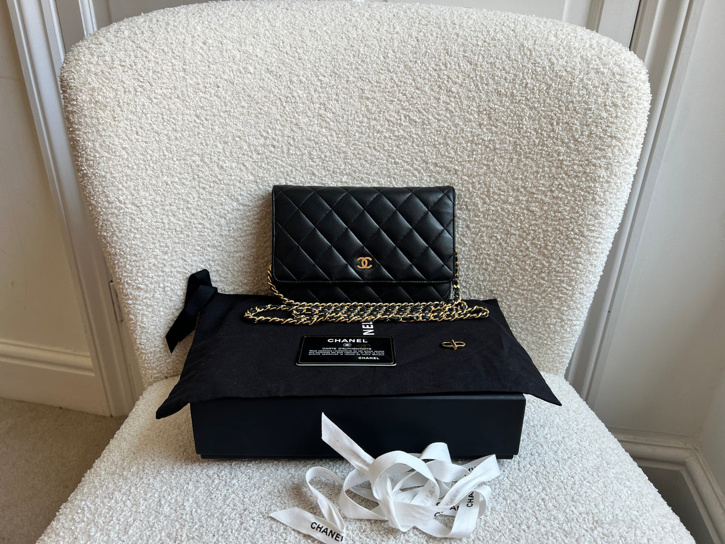 Chanel Wallet on Chain in Black Lambskin Gold Hardware (RRP £2,930)