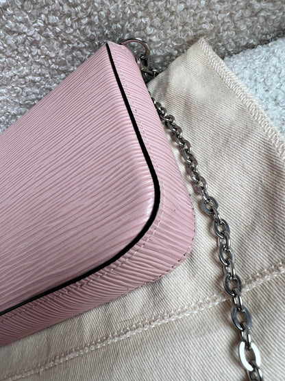 Louis Vuitton Felicie Pochette Rose Ballerine Epi (RRP £1160)