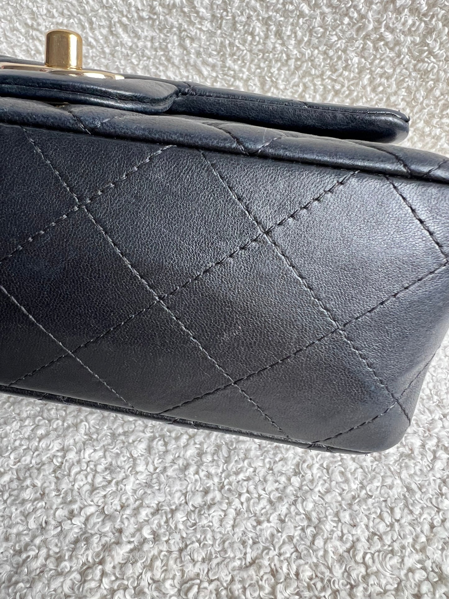 Chanel Mini Rectangular Classic Flap in Black Lambskin (RRP £4,390)