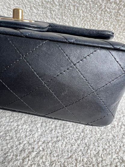 Chanel Mini Rectangular Classic Flap in Black Lambskin (RRP £4,390)