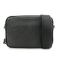 FENDI Logo Leather Camera Case Shoulder Bag Black 7M0286