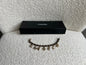 Chanel Leather Enchained Logo Charm Bracelet