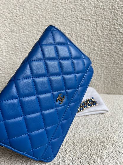 Chanel Blue Lambskin Wallet on Chain (RRP £2,930)