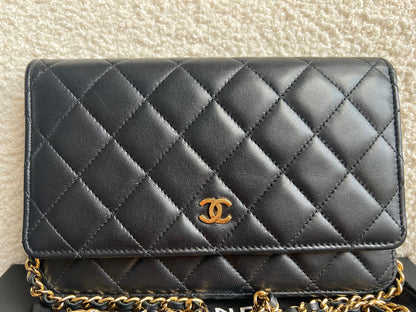 Chanel Wallet on Chain in Black Lambskin Gold Hardware (RRP £2,930)