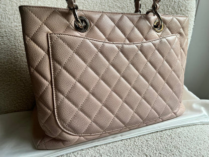 Chanel Light Pink Caviar Grand Shopper Tote with silver hardware (GST)