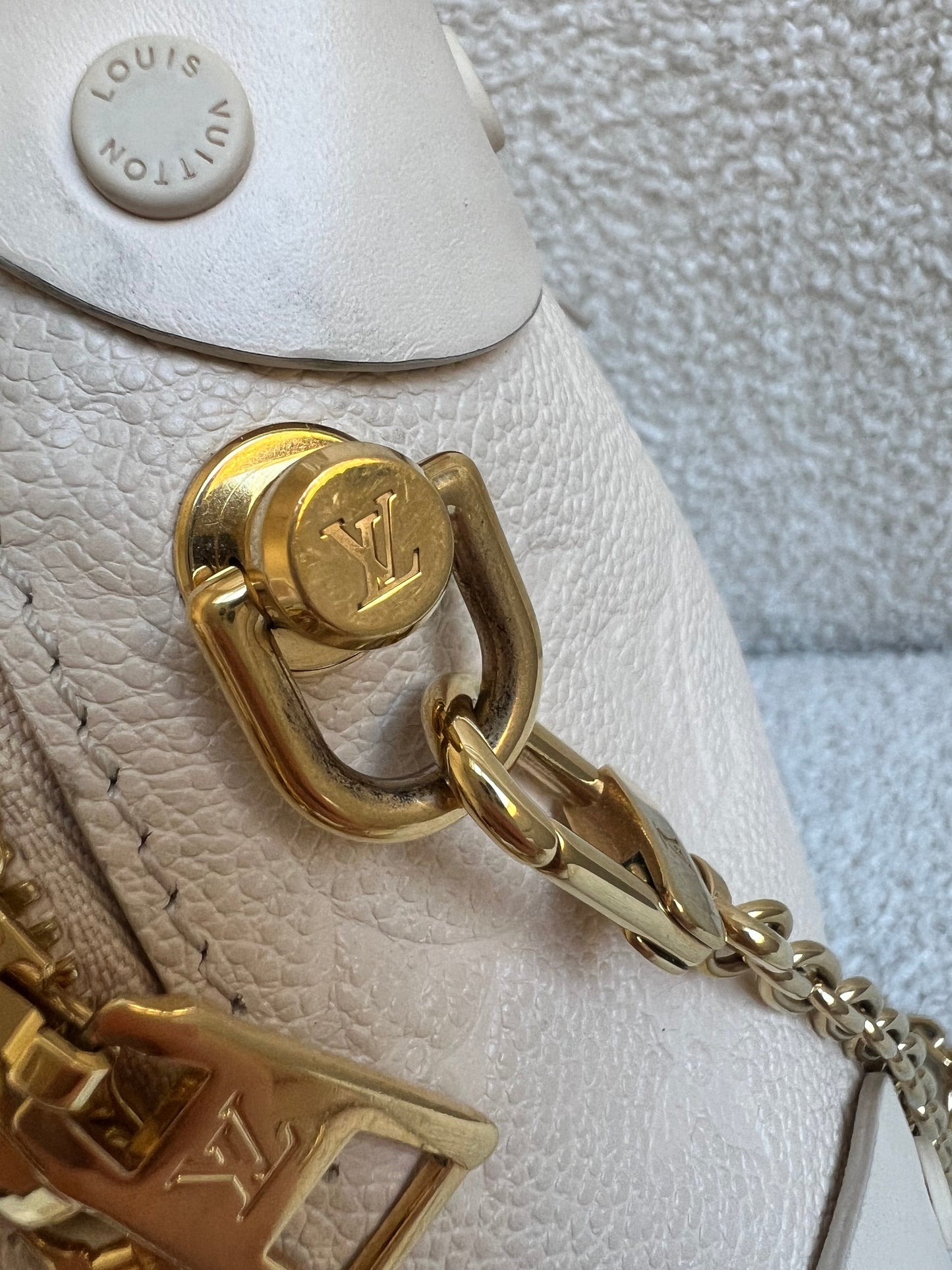 Louis Vuitton Cream Empreinte Petite Malle Souple Bag (RRP £2420)