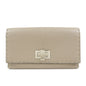 FENDI Seleria Peekaboo Leather Continental Wallet Grey 8M0308