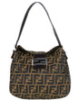 Fendi Tobacco Zucca Monogram Flap Baguette Bag