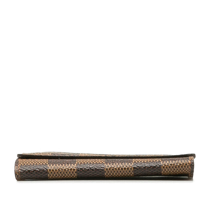 Brown Louis Vuitton Damier Ebene Business Card Holder