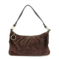 FENDI Suede Leather Shoulder Bag Hand Bag Brown 8BR343