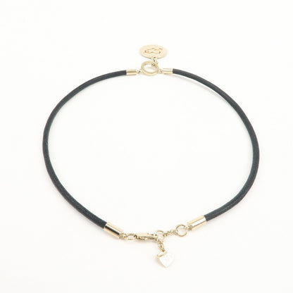 FENDI Logo Metal Necklace Silver Black