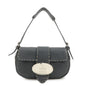 FENDI Seleria Leather Hand Bag Shoulder Bag Black 8BR430