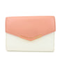 FENDI Leather Bicolor Bi-fold Compact Wallet White LightPink 8M0352