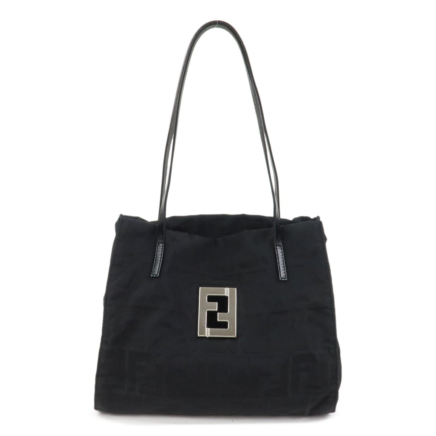 FENDI Zucca Canvas Leather Tote Bag Hand Bag Shoulder Bag 16001