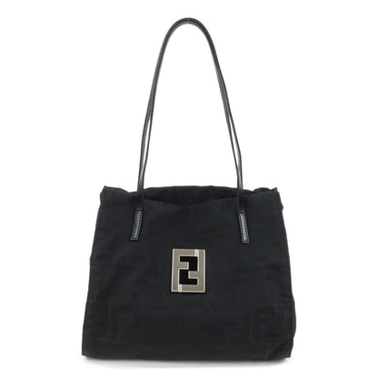 FENDI Zucca Canvas Leather Tote Bag Hand Bag Shoulder Bag 16001