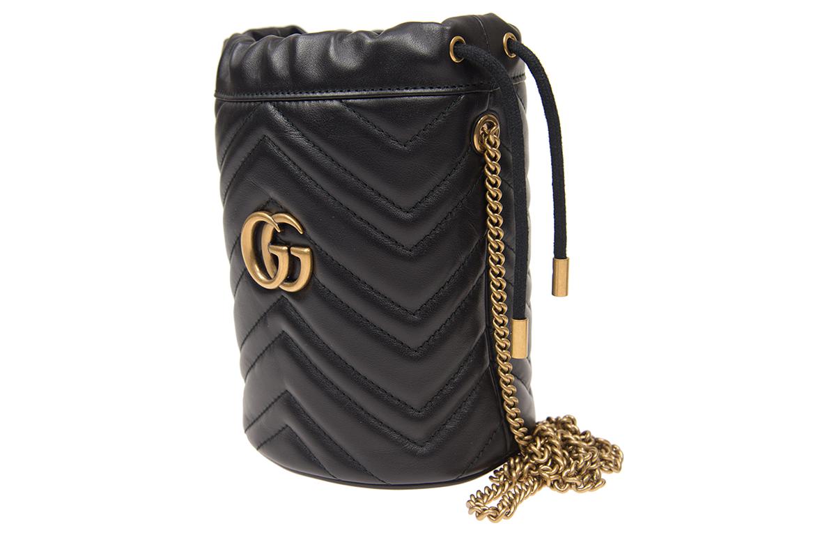MLB Gucci GG Marmont Mini Crossbody Bag Black 575163-DTDRT-1000