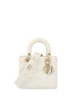 Dior White Small Lady Dior Bag Ghw