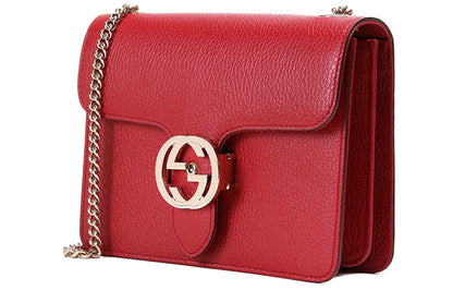 MLB Gucci Leather Organ Crossbody Bag Single Shoulder Bag Red 510304-CAO0G-6420