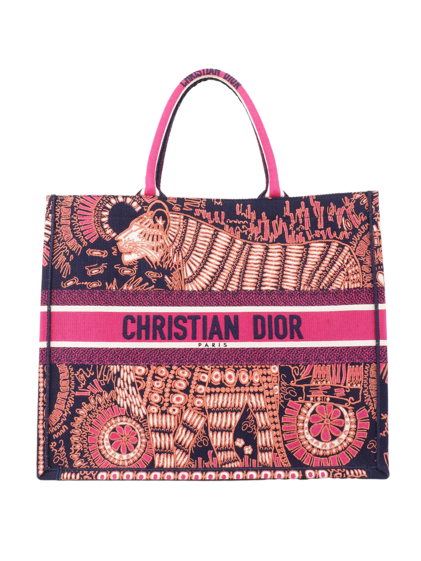 Dior Limited Edition Animal Embroidered Large Book Tote