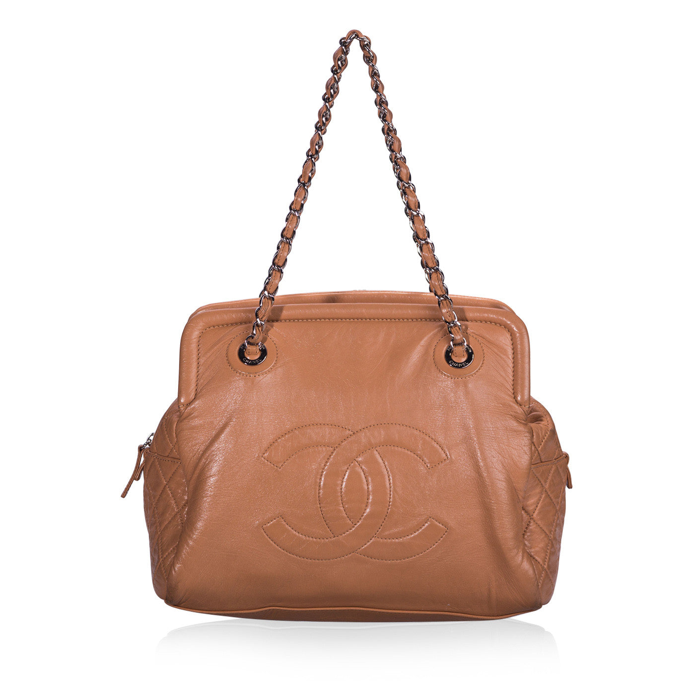 Chanel Timeless Lambskin Silver Tote Bag