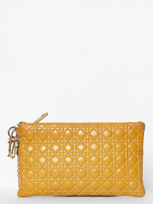 Christian Dior Patent Leather Panarea Clutch