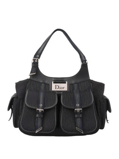 Dior Black Canvas Pocket Bag.