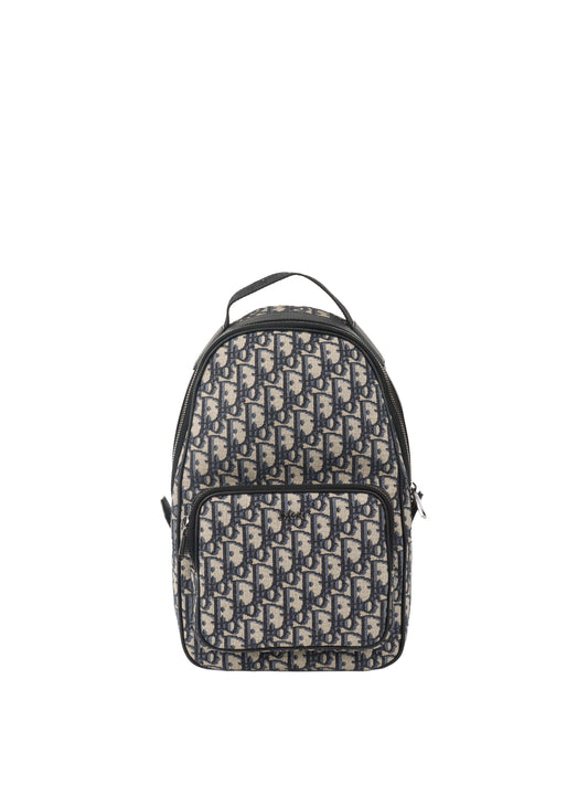 Dior Blue Oblique Canvas Crossbody Sling Bag