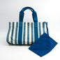 Luxury Hermes Blue And White Canvas Cannes Mm Tote