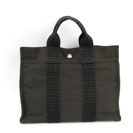 Luxury Hermes Gray Canvas Herline Pm Tote Bag