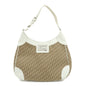 Christian Dior Trotter Jacguard Canvas Leather Shoulder Bag Brown