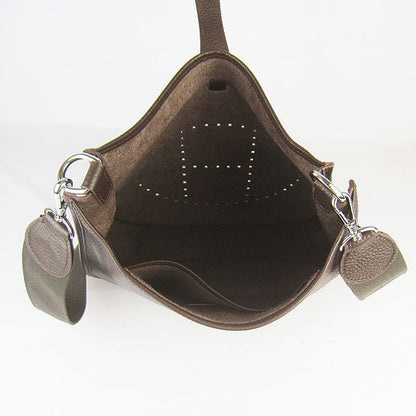 Luxury Hermes Evelyne I Handbag Dark Coffee