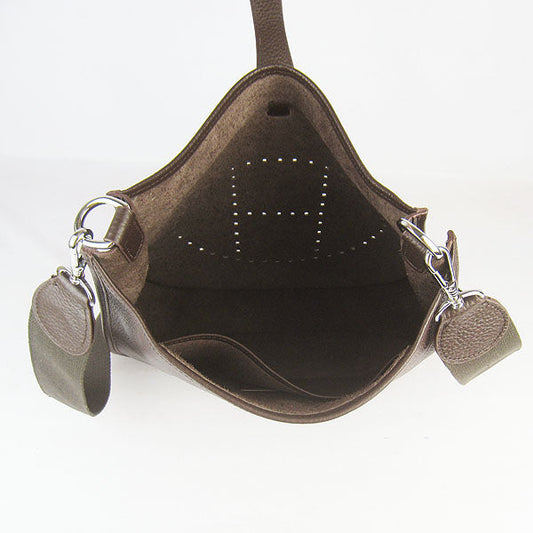 Luxury Hermes Evelyne I Handbag Dark Coffee