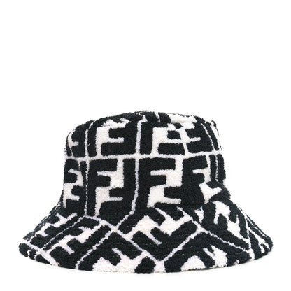 Fendi Terrycloth FF Bucket Hat S White Black
